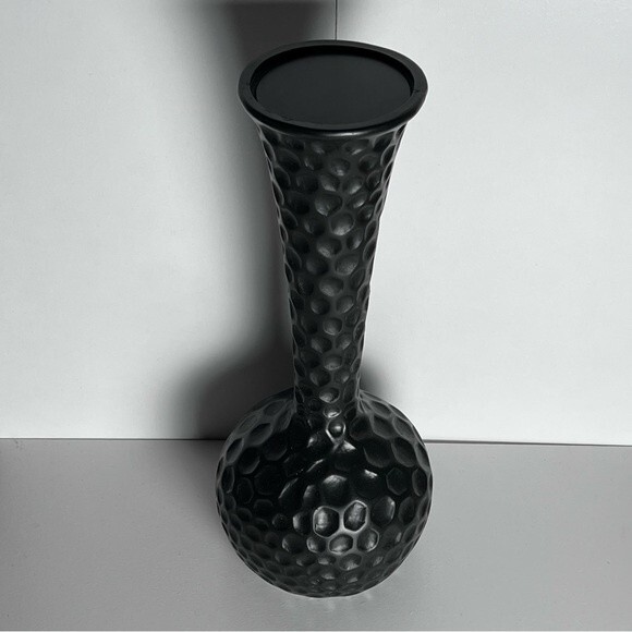 Source Unknown Black Textured Candle Holder - Picture 1 of 6